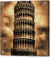 The Leaning Tower Of Pisa Acrylic Print