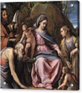 The Madonna And Child With Saints Acrylic Print