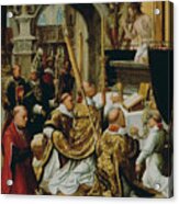 The Mass Of Saint Gregory The Great Acrylic Print