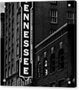 The Mighty Tennessee Black And White Acrylic Print