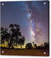 The Milky Way With One Perseid Meteor Acrylic Print