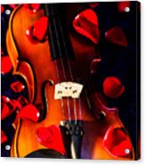 The Musical Rose Petals Acrylic Print