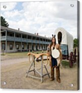The Old Cavalry Barracks At Fort Laramie National Historic Site Acrylic Print