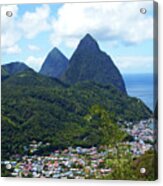 The Pitons, St. Lucia Acrylic Print