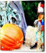 The Pumpkin And The Scarecrow Acrylic Print