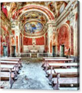 The Red Church - La Chiesa Di S Anna Alle Tagliate Acrylic Print