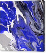 The Rivers Of Babylon Fragment.  Abstract Fluid Acrylic Painting Acrylic Print