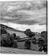 The Rolling Hills And Looming Clouds Acrylic Print
