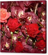 The Roses And Orchids Of Early Spring Acrylic Print