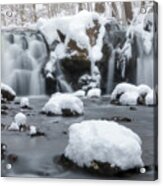 The Secret Waterfall In Winter 1 Acrylic Print