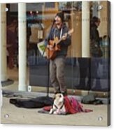 The Singer And His Dog Acrylic Print