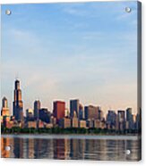The Skyline Of Chicago At Sunrise Acrylic Print