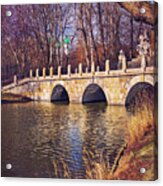 The Stone Bridge In Lazienki Park Warsaw Acrylic Print