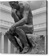 The Thinker Bronze Sculpture Auguste Rodin Legion Of Honor San Francisco California 1 Acrylic Print