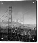 The Tourists - Golden Gate Acrylic Print