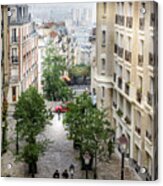 The View From Montmartre Steps, Paris France 2 Acrylic Print