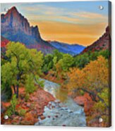 The Watchman And The Virgin River Acrylic Print