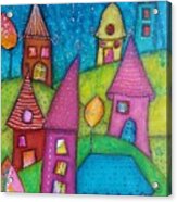 The Whimsical Village - 2 Acrylic Print
