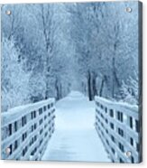 The Winter Bridge Acrylic Print