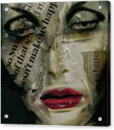 The Woman With The Newspaper Acrylic Print