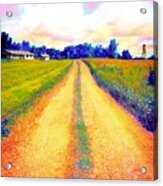 The Yellow Dirt Road Acrylic Print