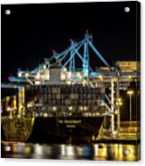 The Ym Movement Panama Unloading In The Port Of Tacoma Acrylic Print