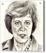Theresa May Portrait Acrylic Print