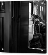 Thoughts - Tokyo, Japan - Black And White Street Photography Acrylic Print