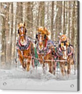 Three Horses Running Acrylic Print