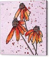 Three Little Flowers Acrylic Print