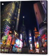 Times Square Moonlight Acrylic Print