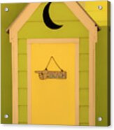 To The Beach - Decorative Outhouse And Sign Acrylic Print