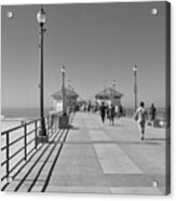 To The Sea On Huntington Beach Pier Acrylic Print