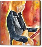 Tom Petty And Guitar Acrylic Print