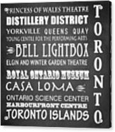 Toronto Famous Landmarks Acrylic Print
