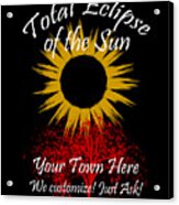 Total Eclipse Art For T Shirts Sun And Tree On Black Acrylic Print
