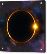 Total Solar Eclipse In Space Acrylic Print