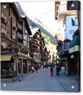Town Of Zermatt Acrylic Print
