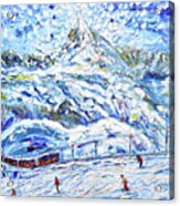 Tracks On The Matterhorn Ii Acrylic Print
