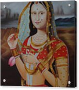 Traditional Art Monalisa Oil Painting On Canvas Art N India Art Gallery Acrylic Print