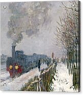 Train In The Snow Or The Locomotive Acrylic Print