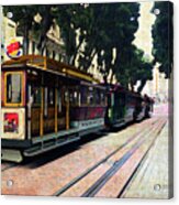Trams In San Francisco Acrylic Print
