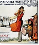 Transports Aeriens Belges - Belgian Air Transport - Retro Travel Poster - Vintage Poster Acrylic Print