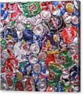 Trashed Cans Painting Over Photo Acrylic Print