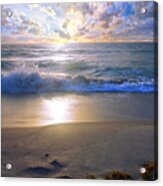 Treasure Coast Florida Sunrise Seascape B7 Acrylic Print