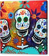 Tres Amigos Guitar Acrylic Print