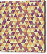 Triangular Geometric Pattern - Warm Colors 10 Acrylic Print
