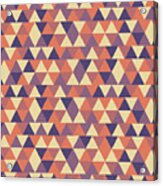 Triangular Geometric Pattern - Warm Colors 12 Acrylic Print