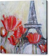 Tulips In Paris Acrylic Print