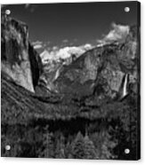 Tunnel View Black And White Acrylic Print